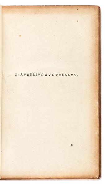 Augurelli, Giovanni Aurelio (1441-1524) [Iamblicus Liber I-II; Sermonum Liber I-II; Carminum Liber I-II].